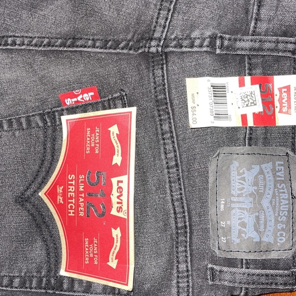 512 Slim Taper Levi’s big Kids size 14 regular Blk - Picture 6 of 6